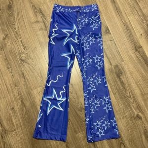 House of Sunny star printed high-waisted flare pants